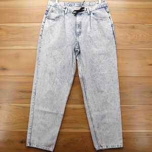 Vintage Lee Jeans Mens 38x34 Acid Wash Light Blue Denim High Waisted 90s USA